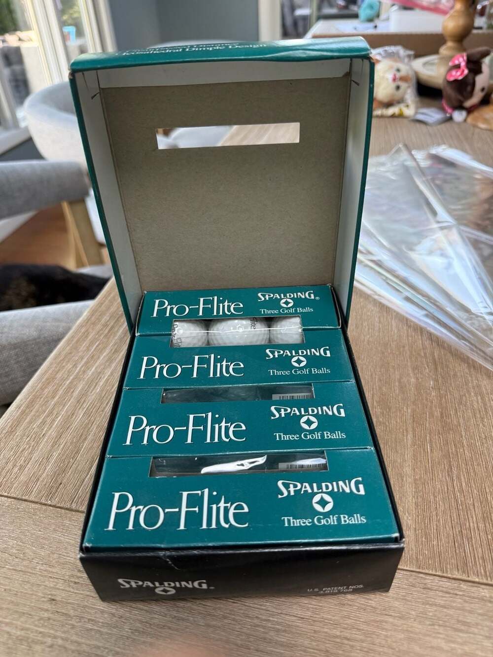 Vintage Spalding Pro-Flite 12 Professional Golf Balls Set
